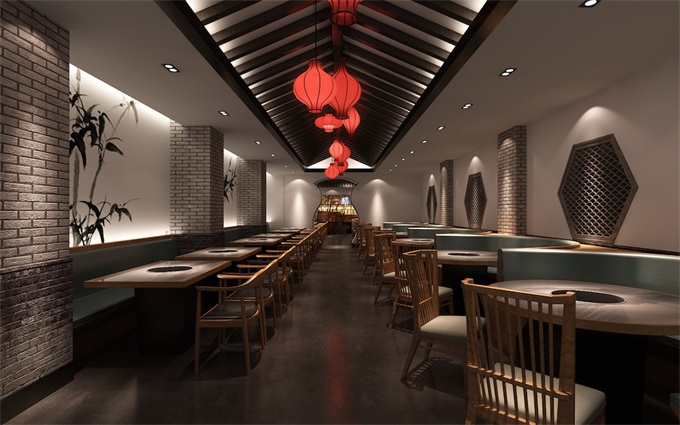 中式火鍋店空間裝修設(shè)計(jì)風(fēng)格